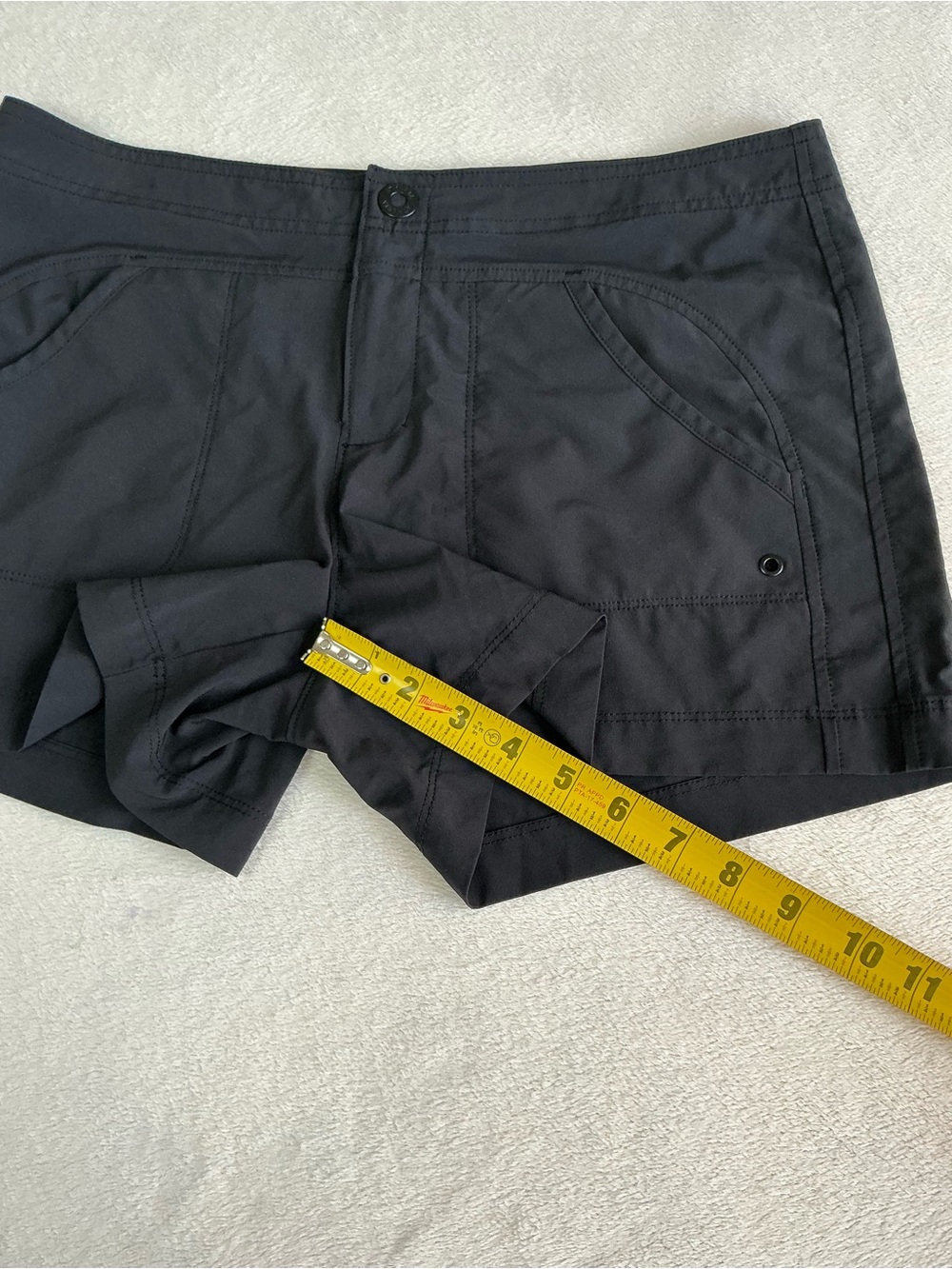 Athleta Black Hiking Board Shorts Size 6 Activewear Pockets - Picture 6 of 13